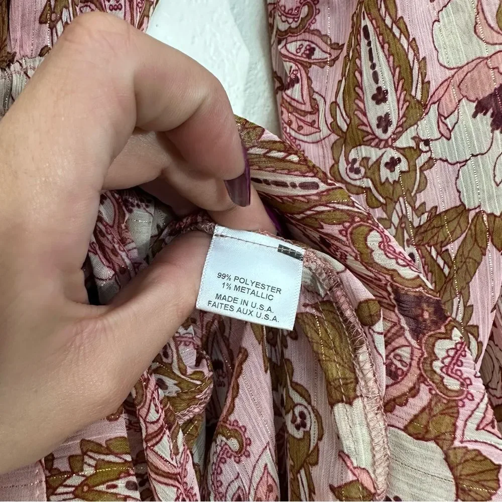 Misa Los Angeles Rumi One Shoulder Floral Asymmetrical Dress Size L